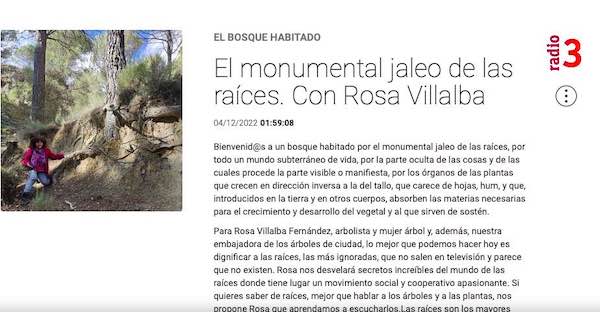 Rosa Villalba en el programa ‘El bosque habitado’ de Radio 3