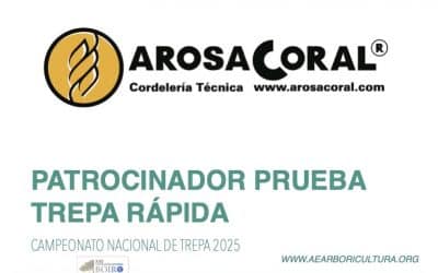AROSA CORAL, patrocinador Trepa Rápida del Campeonato Nacional de Trepa 2025 en Boiro