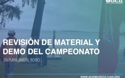 Demostración de las pruebas y revisión de material del Campeonato Nacional de Trepa 2025 en Boiro